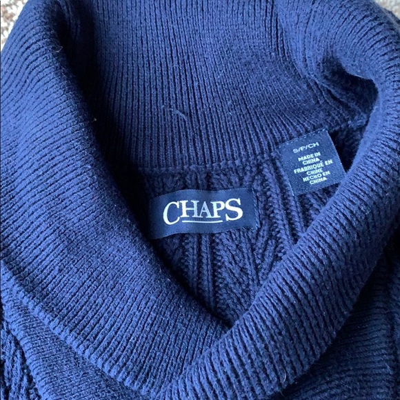 Chaps small turtleneck sweater navy - Picture 2 of 2